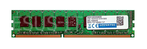 Memory RAM 1x 8GB HYPERTEC ECC UNBUFFERED DDR3  1600MHz PC3-12800 UDIMM | MEM128008GBDE