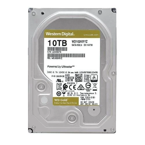 Hard Disk Drive Western Digital GOLD 3.5'' HDD 10TB 7200RPM SATA 6Gb/s 512MB | WD103KRYZ