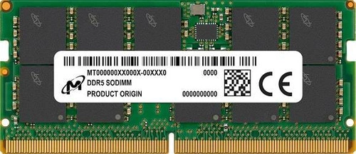 Memory RAM 1x 16 GB Micron SO-DIMM ECC DDR5 4800MHz PC5-38400 | MTC10C1084S1TC48BA1R