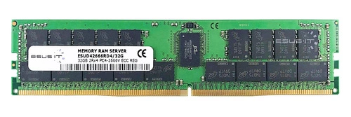 Memory RAM 1x 32GB ESUS IT ECC REGISTERED DDR4 2Rx4 2666MHZ PC4-21300 RDIMM | ESUD42666RD4/32G