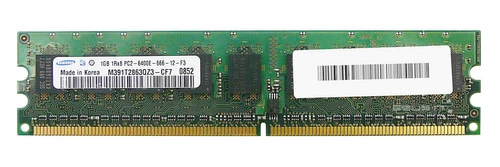 Memory RAM 1x 1GB Samsung ECC UNBUFFERED DDR2  800MHz PC2-6400 UDIMM | M391T2863QZ3-CF7