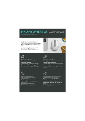Wireless mouse Logitech MX Anywhere 3S 910-006930