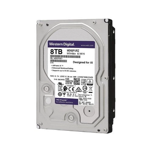 Hard Disk Drive Western Digital PURPLE 3.5'' HDD 8TB 5640RPM SATA 6Gb/s 128MB | WD84PURZ