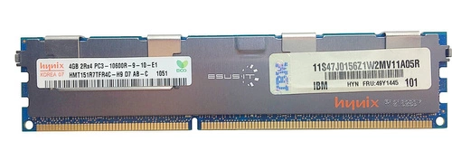 Memory RAM 1x 4GB Hynix ECC REGISTERED DDR3  1333MHz PC3-10600 RDIMM | HMT151R7TFR4C-H9