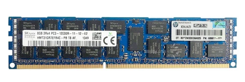 Memory RAM 1x 8GB Hynix ECC REGISTERED DDR3 2Rx4 1600MHz PC3-12800 RDIMM | HMT31GR7EFR4C-PB