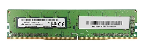 Memory RAM 1x 4GB Micron NON-ECC UNBUFFERED DDR4 2133MHz PC4-17000 UDIMM | MTA8ATF51264AZ-2G1