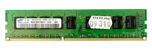 Memory RAM 1x 4GB Samsung ECC UNBUFFERED DDR3 2Rx8 1333MHz PC3-10600 UDIMM | M391B5273BH1-CH9