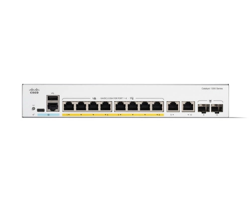 Switch Cisco Catalyst C1300-8FP-2G 8x 1Gb 2x RJ-45/SFP 120 W PoE+