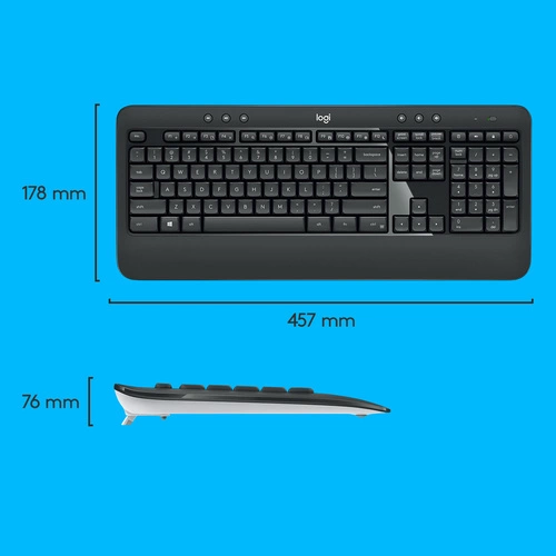 Wireless keyboard Logitech Advanced MK540 QWERTY