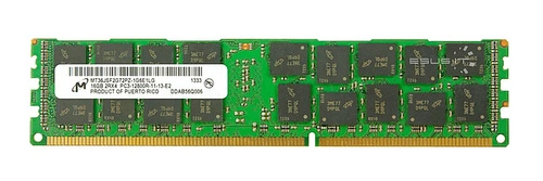 Memory RAM 1x 16GB Micron ECC REGISTERED DDR3  1600MHz PC3-12800 RDIMM | MT36JSF2G72PZ-1G6