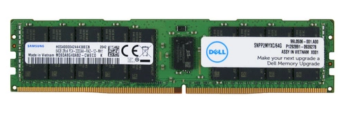 Memory RAM 1x 64GB Samsung ECC REGISTERED DDR4 2Rx4 3200MHz PC4-25600 RDIMM | M393A8G40AB2-CWE