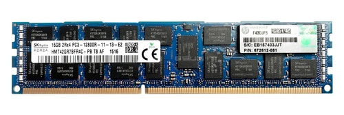 Memory RAM 1x 16GB Hynix ECC REGISTERED DDR3 2Rx4 1600MHz PC3-12800 RDIMM | HMT42GR7BFR4C-PB
