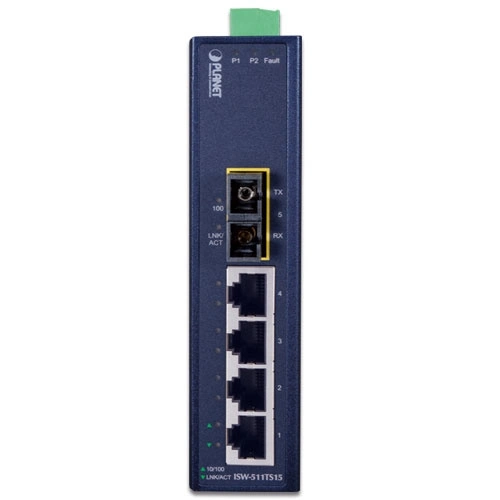 Switch Planet ISW-511 4x 100Mb 1x 100Mbps SFP
