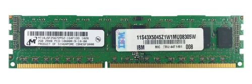 Memory RAM 1x 2GB ELPIDA ECC REGISTERED DDR3 1333MHz PC3-10600 RDIMM | MT18JSF25672PDZ-1G4