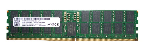 Memory RAM 1x 64GB Micron ECC REGISTERED DDR5 2Rx4 6400MHz PC5-51200 RDIMM | MTC40F2046S1RC64BD2