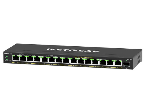 Switch Netgear GS316EP-100PES 15x 1Gb 1x SFP 180 W PoE+