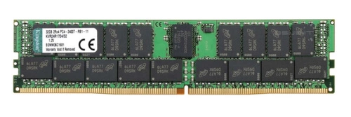 Memory RAM 1x 16GB Kingston ECC REGISTERED DDR4 2400MHz PC4-19200 RDIMM | KVR24R17D4/16