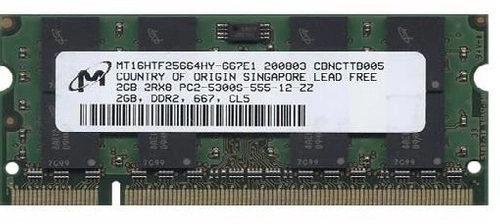 Memory RAM 1x 2GB Kingston SO-DIMM DDR2 800MHz PC2-6400 | KVR800D2S6/2G