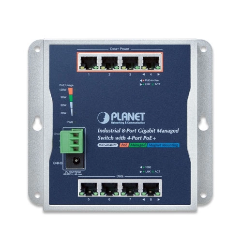 Switch Planet WGS-804HP 8x 1Gb 120 W PoE+