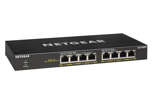 Switch Netgear GS308PP-100EUS 8x 1Gb 83 W PoE+