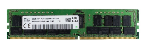 Memory RAM 1x 32GB Hynix ECC REGISTERED DDR4 2Rx4 3200MHz PC4-25600 RDIMM | HMAG84EXNRA084N