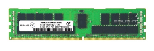 Memory RAM 1x 64GB ESUS IT ECC REGISTERED DDR4 4Rx4 2666MHZ PC4-21300 RDIMM | ESUD42666RQ4/64G