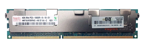 Memory RAM 1x 4GB Hynix ECC REGISTERED DDR3 1333MHz PC3-10600 RDIMM | HMT151R7BFR4C-H9