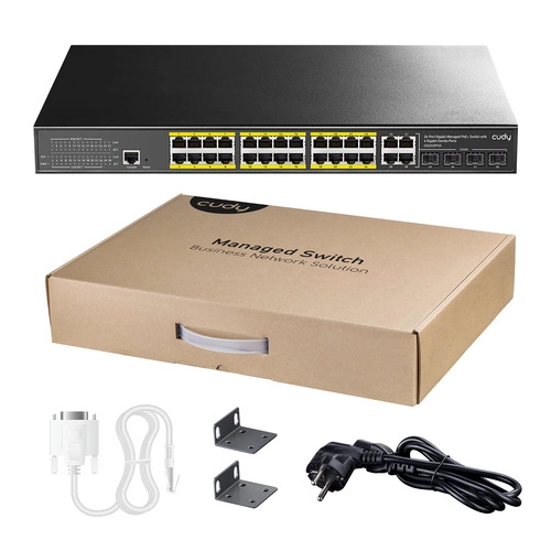 Switch Cudy GS2028PS4-400W 24x 1Gb 4x RJ-45/SFP 400 W PoE+