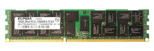 Memory RAM 1x 16GB ELPIDA ECC REGISTERED DDR3 1333MHz PC3-10600 RDIMM | EBJ17RG4EAFD-DJ-F