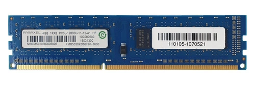 Memory RAM 1x 4GB Ramaxel NON-ECC UNBUFFERED DDR3 1600MHz PC3-12800 UDIMM | RMR5030KD68F9F