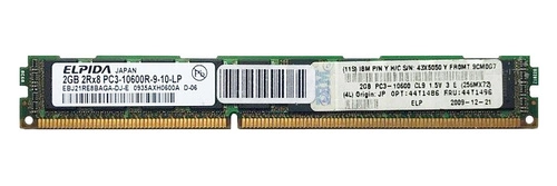 Memory RAM 1x 2GB ELPIDA ECC REGISTERED DDR3 1333MHz PC3-10600 RDIMM | EBJ21RE8BAGA-DJ-E