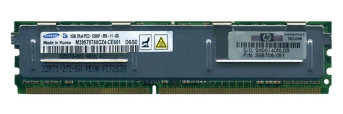 Memory RAM 2x 2GB HP Proliant & Workstation DDR2 667MHz ECC FULLY BUFFERED DIMM | 397413-B21