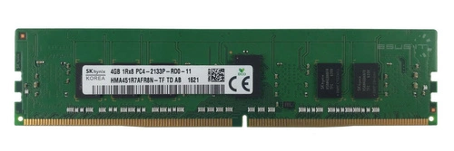 Memory RAM 1x 4GB Hynix ECC REGISTERED DDR4  2133MHz PC4-17000 RDIMM | HMA451R7AFR8N-TF