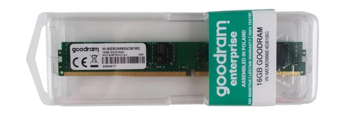 Memory RAM 1x 16GB GoodRAM ECC UNBUFFERED DDR4 2Rx8 2666MHZ PC4-21300 UDIMM | W-MEM2666E4D816G