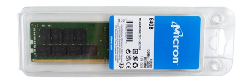 Memory RAM 1x 64GB Micron DDR4 2Rx4 3200MHz PC4-25600 ECC REGISTERED  | MTA36ASF8G72PZ-3G2
