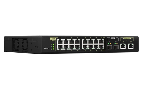 Switch QNAP QSW-M2116P-2T2S 16x 2.5Gb | 2x 10Gb 2x SFP+ 280 W PoE+/PoE++