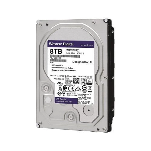 Hard Disk Drive Western Digital PURPLE 3.5'' HDD 8TB 7200RPM SATA 6Gb/s 256MB | WD82PURZ