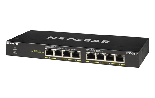 Switch Netgear GS308PP-100EUS 8x 1Gb 83 W PoE+