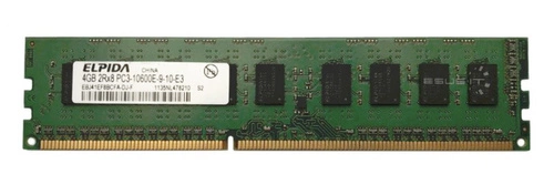 Memory RAM 1x 4GB ELPIDA ECC UNBUFFERED DDR3 1333MHz PC3-10600 UDIMM | EBJ41EF8BCFA-DJ-F