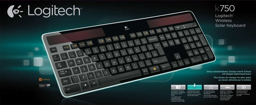 Wireless keyboard Logitech Wireless Solar Keyboard K750 QWERTZ