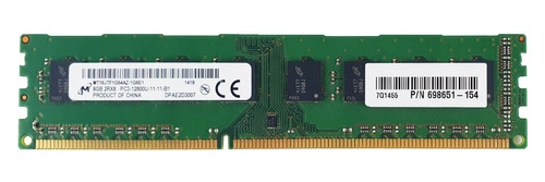 Memory RAM 1x 8GB Micron NON-ECC UNBUFFERED DDR3 1600MHz PC3-12800 UDIMM | MT16JTF1G64AZ-1G6