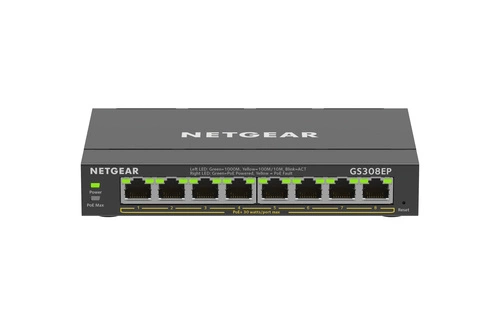 Switch Netgear GS308EP-100PES 8x 1Gb 62 W PoE+