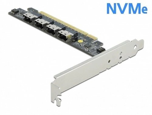 Delock Card PCI Express x16 do 4 x SFF-8654 4i NVMe - Bifurcation | 89030
