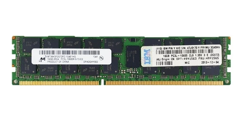 Memory RAM 1x 16GB Micron ECC REGISTERED DDR3  1333MHz PC3-10600 RDIMM | MT36KSF2G72PZ-1G4