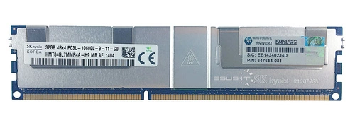 Memory RAM 1x 32GB Hynix ECC LOAD REDUCED DDR3  1333MHz PC3-10600 LRDIMM | HMT84GL7MMR4A-H9